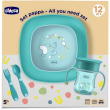 chicco set pappa 12m+ azzurro