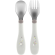 chicco set posate in acciaio 18m+ grigio