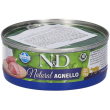 farmina n&d natural con agnello wet food per gatti adult 70 g mangime