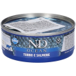 farmina n&d ocean con tonno e salmone wet food per gatti adult 70 g ma