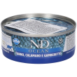 farmina n&d ocean con tonno calamaro e gamberetto wet food per gatti a