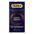durex nude sensation condom preservativi in nitrile ultra sottili ed extra lubrificati, 6 profilatti