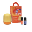 purae kit day to night diffusore a ultrasuoni mini colore giallo e arancione + sinergia attiva + sin