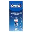 oral-b filo interdentale superfloss per denti attorno apparecchio 50 fili | rimuove placca e tartaro
