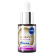 nivea luminous630 skin glow siero viso luminosità immediata 15 ml, sie