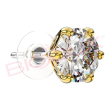 bjt395 orecchino queen charlotte 6mm gold plated