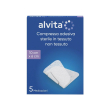 compressa adesiva sterile in tessuto non tessuto 10 cm x 6 cm 5 pezzi - alvita