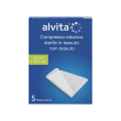 compressa adesiva sterile in tessuto non tessuto 10 cm x 12,5 cm 5 pezzi - alvita