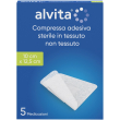 alvita garza adesiva tnt 10x12,5 cm - garza adesiva per ferite di media dimensione