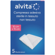 alvita garza adesiva tnt 10x15 cm 5 pezzi - garze per copertura di ferite estese