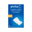 compressa adesiva sterile in tessuto non tessuto 7,2 cm x 5 cm 5 pezzi - alvita