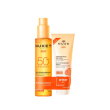 nuxe - sun olio solare spf50+ viso e corpo + shampoo doccia dopo sole confezione 2 pezzi