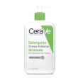 cerave olio detergente crema-schiuma idratante, per pelli da normali a secche, azione rinfrescante,