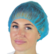 cuffia tonda in tessuto non tessuto colore azzurro con elastico 100 pezzi
