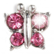 orecchini sterili in848s2 farfall cristal rosa