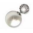 bju800 orecchini perla bianca stainless steel