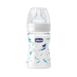 chicco biberon well being vetro decorato in caucciu' boy 150 ml