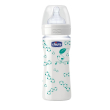 chicco biberon well being vetro decorato in caucciu' unisex 240 ml
