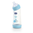 chicco biberon benessere angolato con tettarella in silicone boy 250 ml