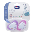 chicco succhietto compact girl s6-16 mesi 2 pezzi