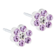 orecchino singolo daisy 5mm violet con cristalli crystal per donna &ndash; gioiello elegante luminos