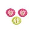 piatti primi numeri rosa e verde 3 pezzi