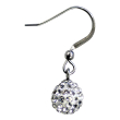 bjt926 orecchini crystal ball h stainless steel