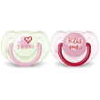 avent succhietto love classico in silicone per bimba 6-18 mesi 2 pezzi
