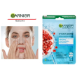 garnier skin active - maschera viso in tessuto, hydra bomb rimpolpante 