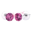 bjt946 orecchini swarovski rose stainless steel