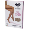 sauber collant open toe maglia liscia 70 den colore neutro beige tagli