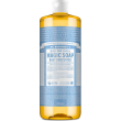 dr. bronner's 18in1 pure castile magic soap baby unscented - 945 ml
