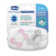 chicco succhietto comfort girl silicone 0-6 mesi 2 pezzi