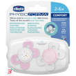 chicco succhietto comfort girl silicone 2-6 mesi 2 pezzi