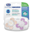 chicco succhietto comfort silicone girl 6-12m 2 pezzi