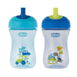 chicco tazza advanced con cannuccia azzurra o blu +12m