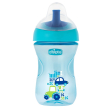 chicco tazza advanced con cannuccia azzurra o blu + 12m
