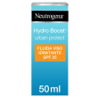 neutrogena, fluida viso spf25, hydro boost, urban protect, idratante, con acido ialuronico, antiossi