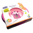 chicco piatto fondo e piano girl rosa / verde + 12m