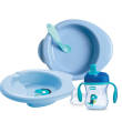 chicco - set prima pappa 6m+ azzurro confezione 4 pezzi