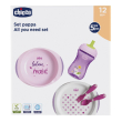chicco set pappa 12 mesi+ rosa 1 st