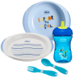 chicco - set pappa 12m+ azzurro confezione 5 pezzi