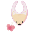 chicco fresh bib bavaglino rosa con massaggiagengive 4m+
