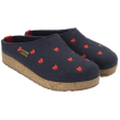 clogs haflinger grizzly cuoricini mittelblau wollfilz 35