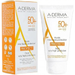 aderma crema solare viso 50+ spf fluido invisibile protect protezione molto alta 40 ml
