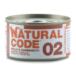 natural code gatto lattina (02) adulto pollo & gamberetti 85 gr