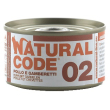 natural code gatto 02 pollo gamberetti 85gr (lattina)