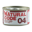 natural code gatto lattina (04) adulto pollo & tonno 85 gr