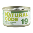 natural code gatto 19 pollo asparagi riso 85gr (lattina)
