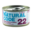natural code gatto 22 jelly tonno fegato manzo 85gr (lattina)